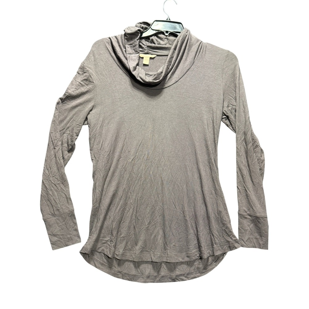 Banana Republic Cowl Neck Top Women Medium Gray Long Sleeve Modal 233845-00